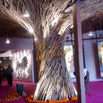 Beautiful art created with bamboo stick